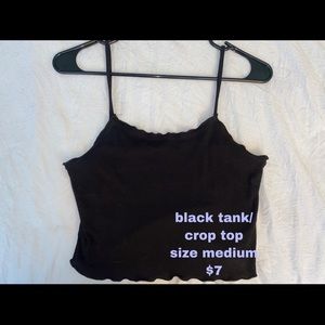 black tank/crop top
